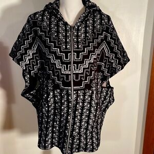 Mara Hoffman Dolman Aztec Pattern Zip Sweatshirt